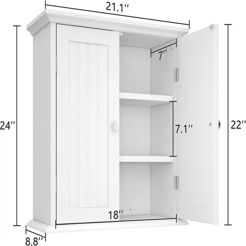 Bathroom Wall Cabinet - 8D x 21.1W x 24H