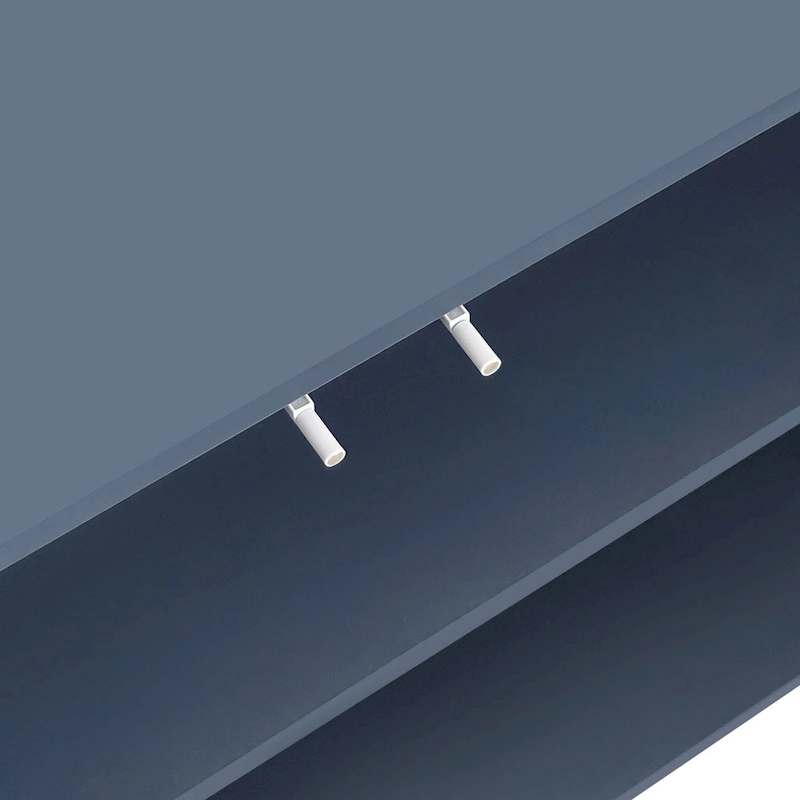 Modern Wave Pattern Storage Cabinet with 2 Doors, 2 Drawers and Adjustable Shelves