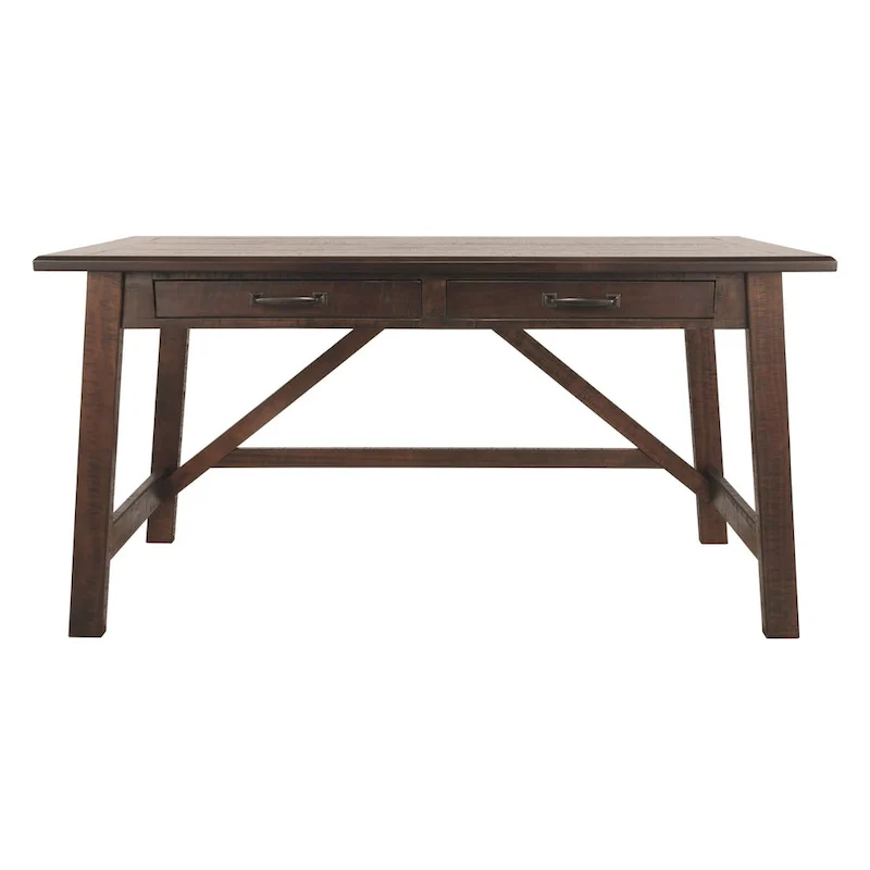 Baldridge Rustic Brown Home Office Large Leg Desk