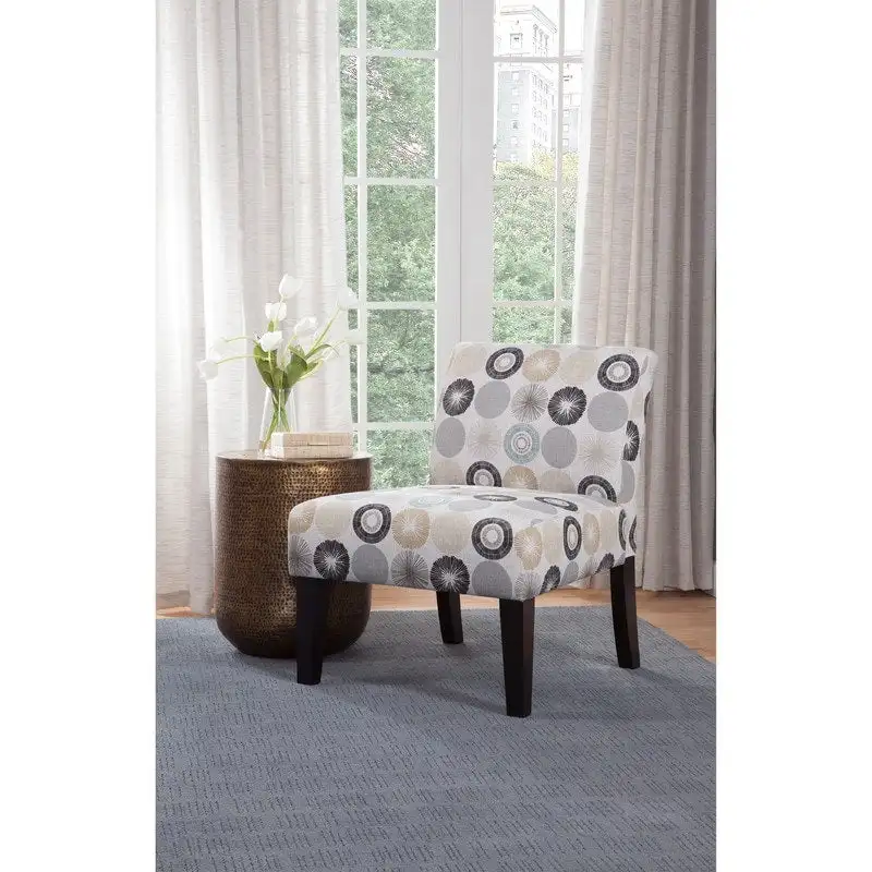 Multi-Color Armless Slipper Accent Chair