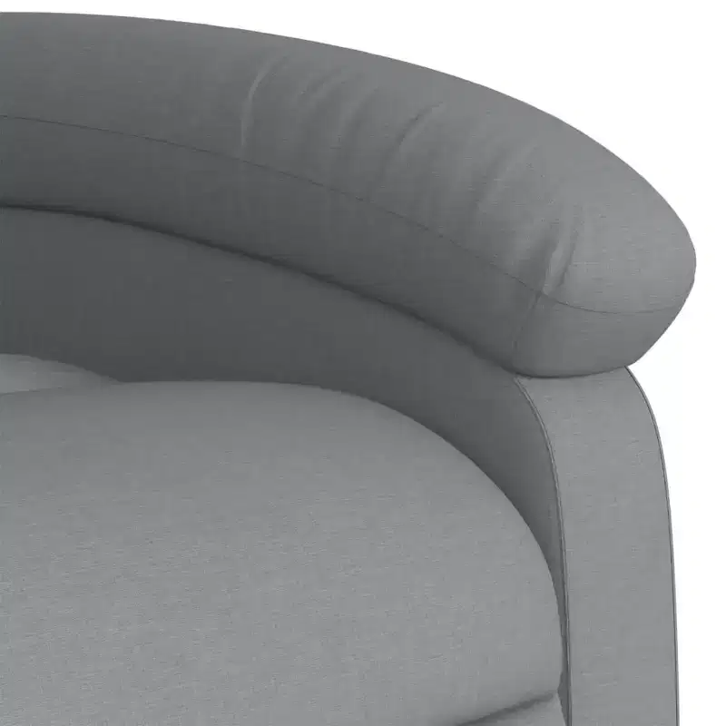 Light Gray Fabric Manual Push-Back Massage Recliner Chair, 1-Seat