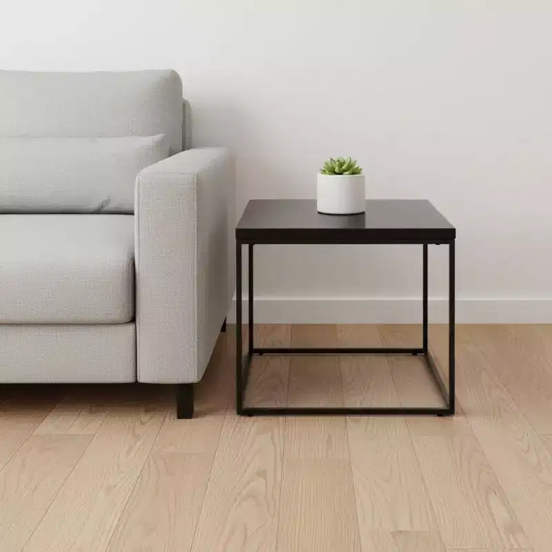 HomeRoots 20 Black Square End Table