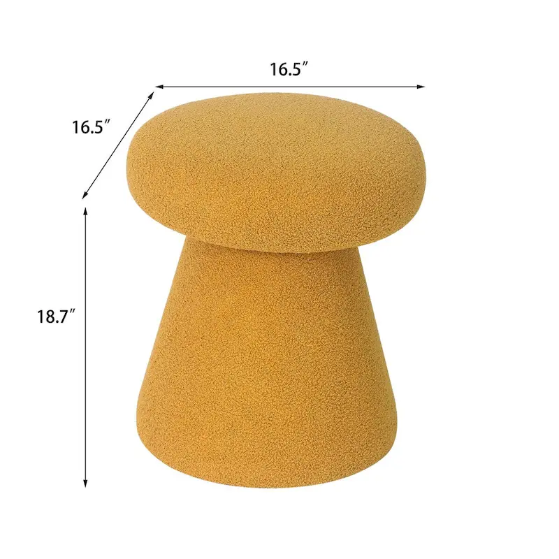 Mushroom Ottoman Large Soft Foot Stool