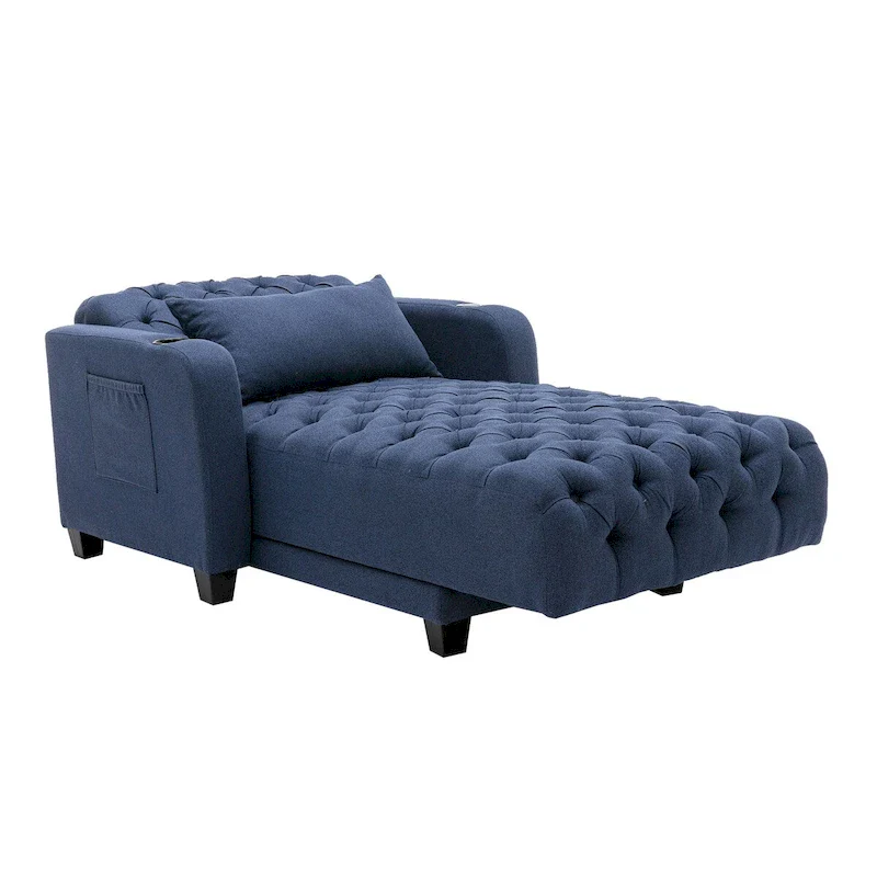 Clihome Tufted Reclining Chaise Lounge