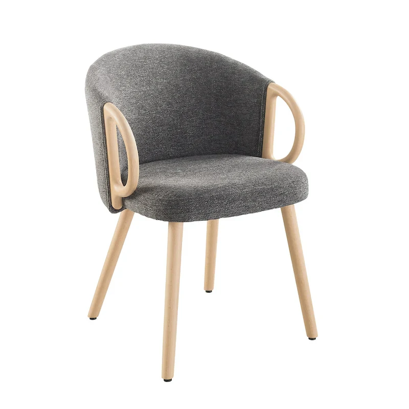 Art Leon Modern Fabric Accent Dining Wood Chair (Set of 2)