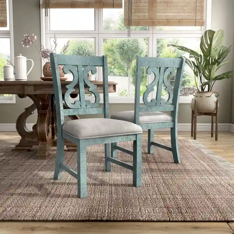 Sylmer Farmhouse Wood Dining Chairs (Set of 2) by Furniture of America