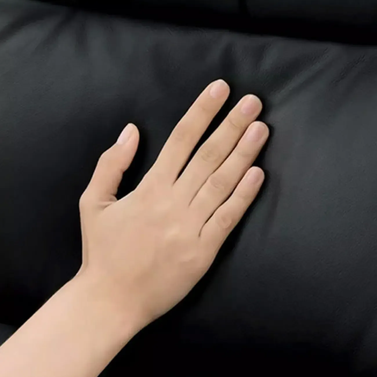 Modern Black Leather Upholstered Adjustable Swivel Office Chair