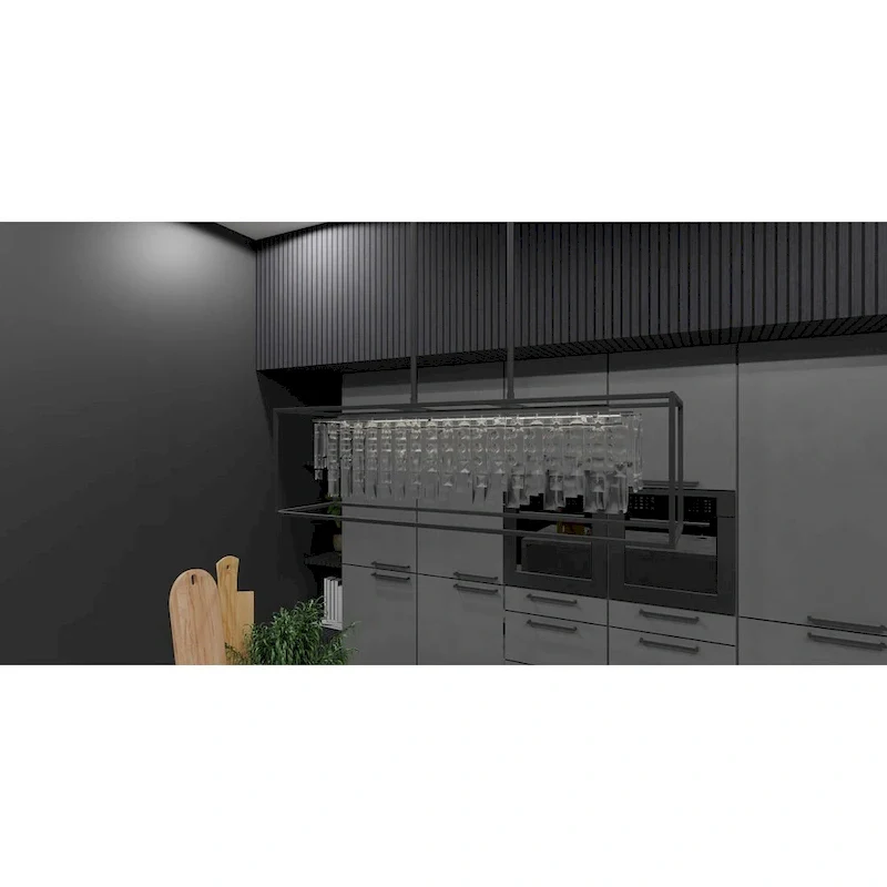 Brillance Integrated LED Matte Black Island Light