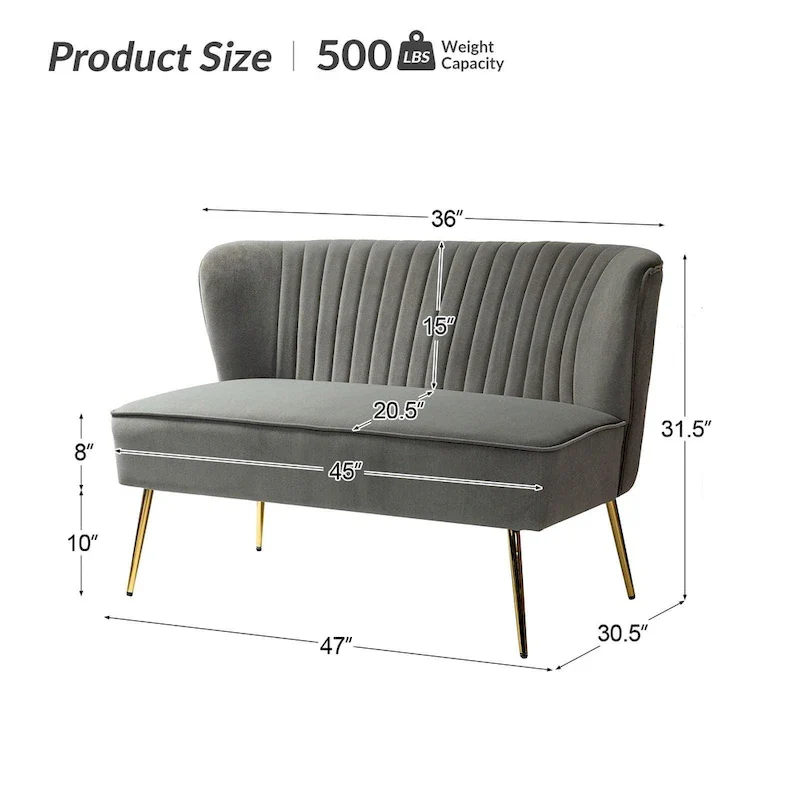 Delicia 3 Piece High-Quality Velvet Fabric Living Room Set with Sturdy Legs