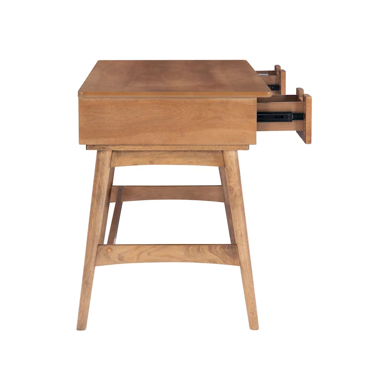 Lamine Rattan Mid-Century Desk