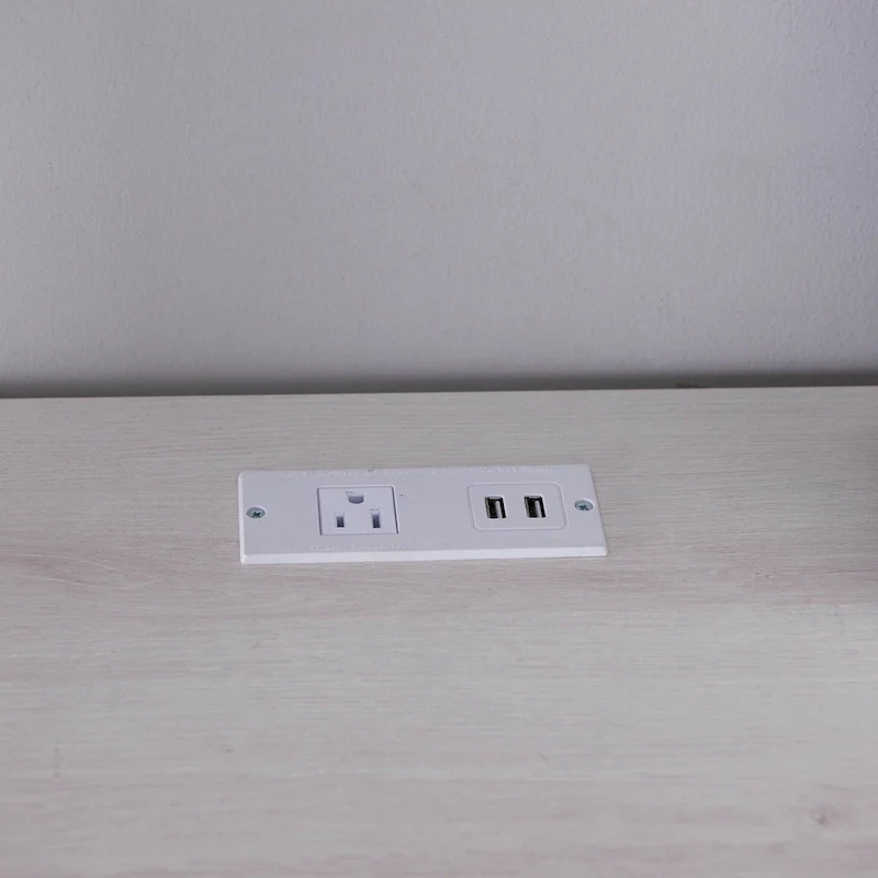 Barlon Transitional 59-inch L-shaped Computer Desk with USBs by Furniture of America