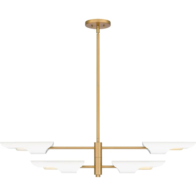 Leoni 4-Light Brushed Weathered Brass Island Light