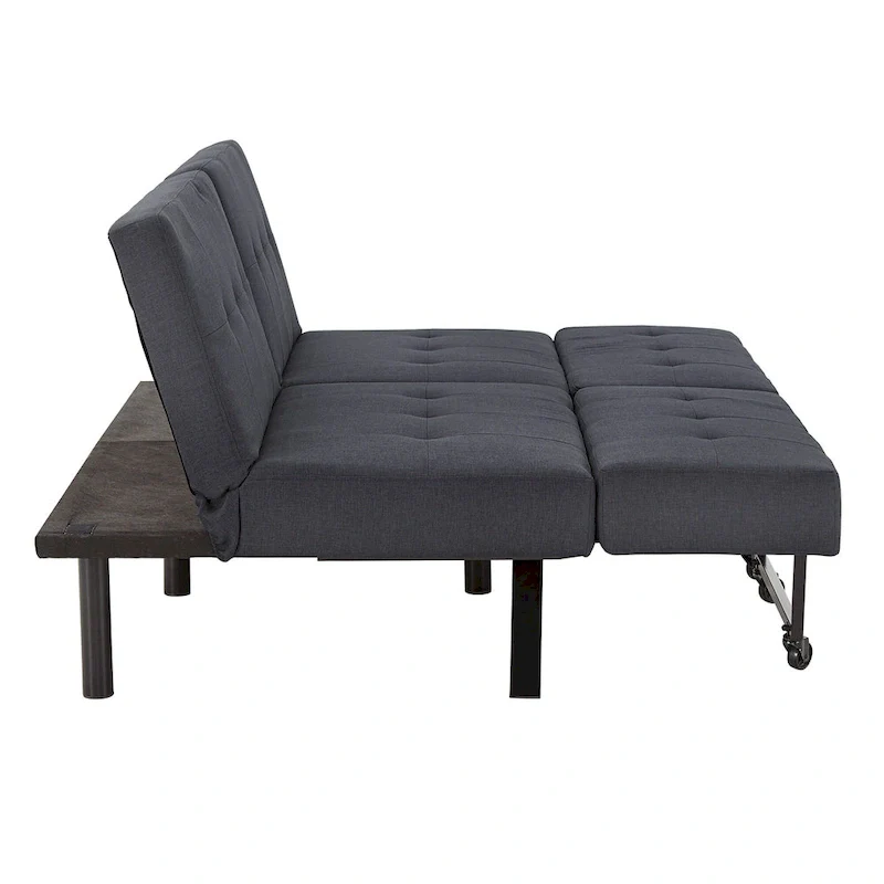 Palatka Full 80   Wide Tufted Fabric Convertible Futon by iNSPIRE Q Classic