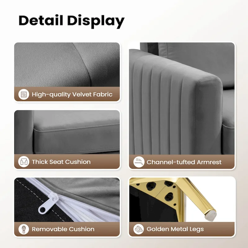 Pellebant Modern Upholstered Accent Armchair Club Chair