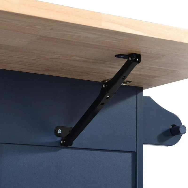 Kitchen Island Set with Drop Leaf and 2 Seatings