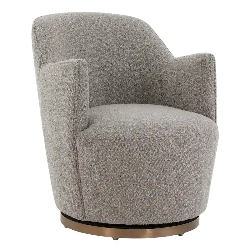 SAFAVIEH Couture Nver Swivel Accent Chair - 26 In. W x 32 In. D x 31 In. H - 26Wx32Dx31H