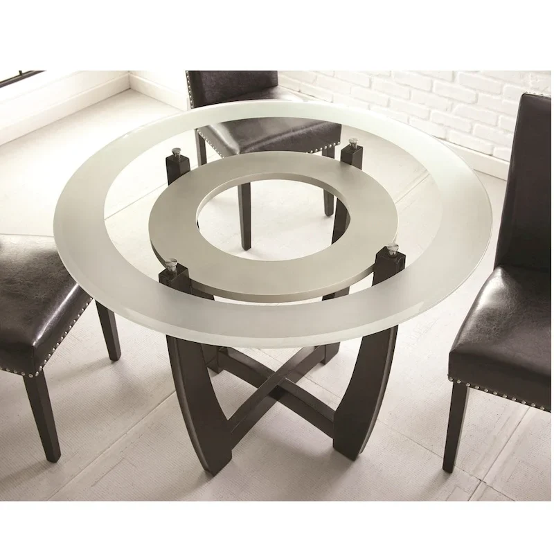 Steve Silver Vashon Tempered Glass Top 5-Piece Dining Set