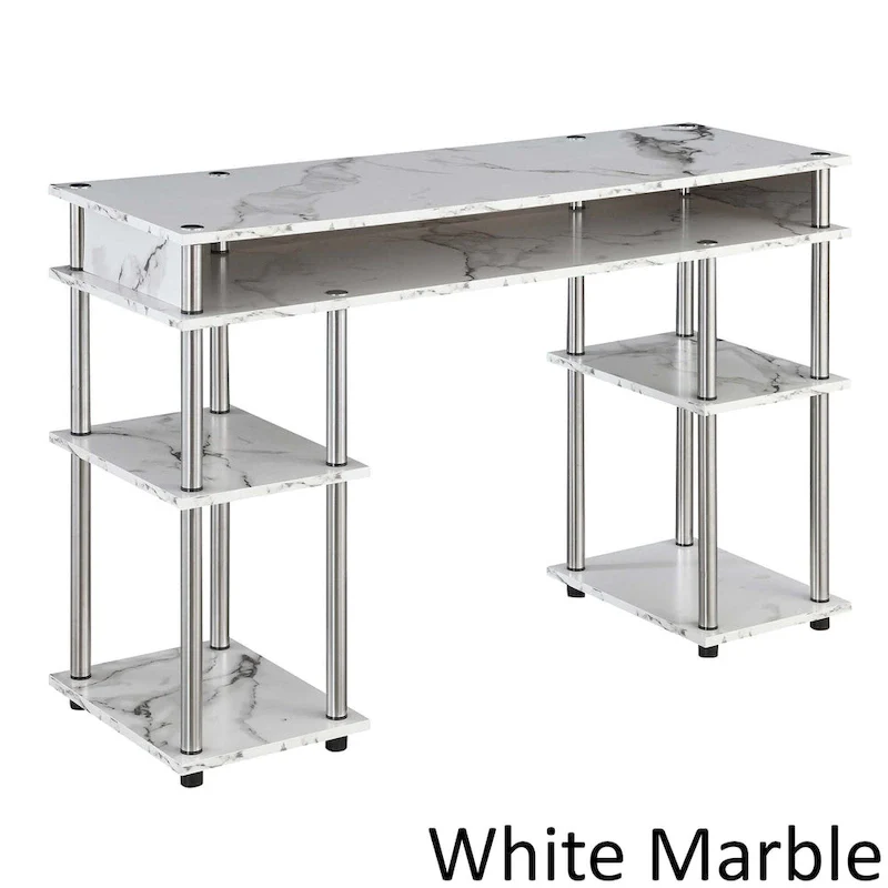 Designs2Go No Tools Student Desk with Shelves