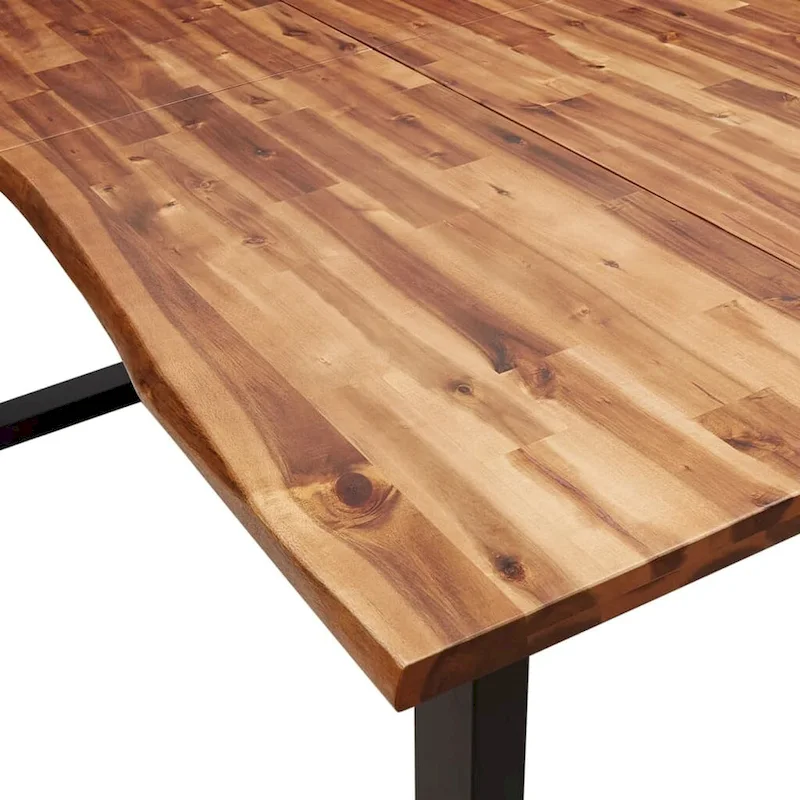 vidaXL Dining Table with Live Edge 78.7x35.4x29.5 Solid Wood Acacia