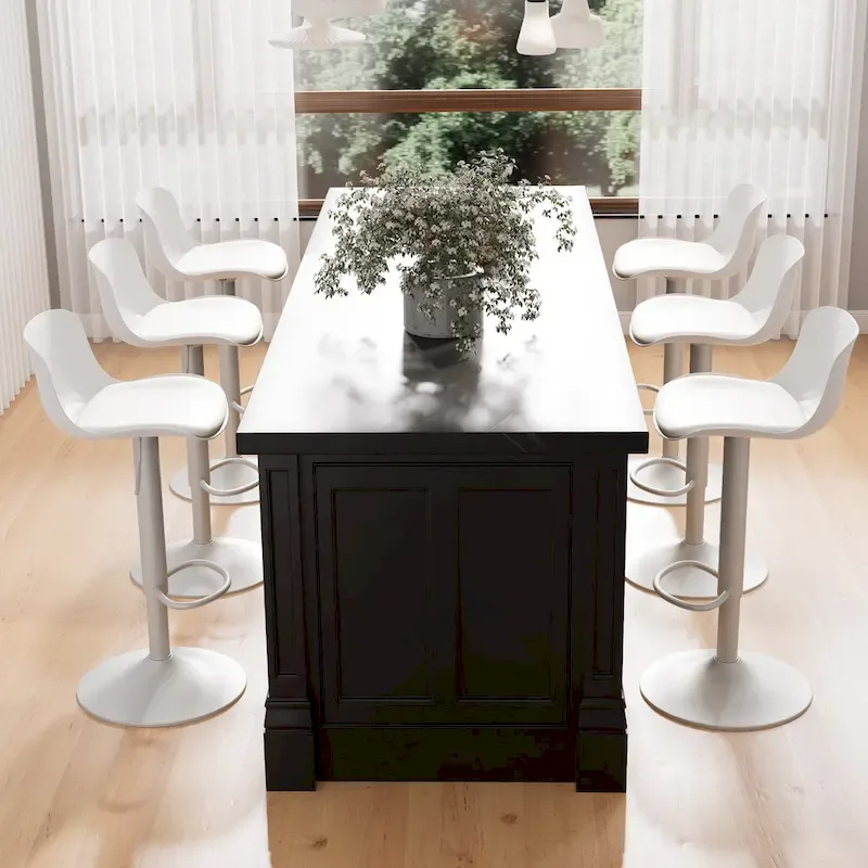 Swivel Bar Stools Set of 2, Height Adjustable Counter Stools