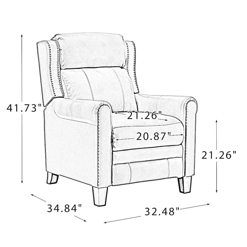 Felisa 32.48  Wide Genuine Leather Manual Recline Set of 2