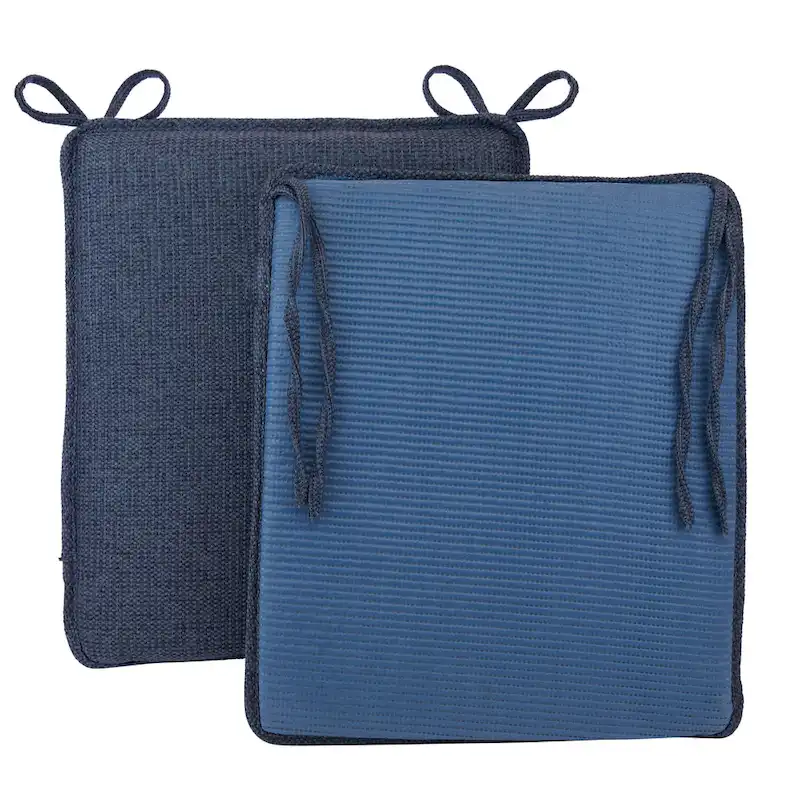 Reversible Chenille Rocking Chair Cushion Set