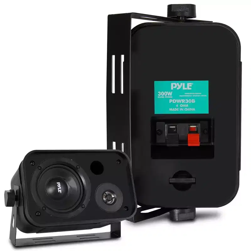 3.5 Indoor/Outdoor Wall Mount Speakers for Waterproof Sound, 300W Peak Power, with Easy Installation, Compatible with All Devices