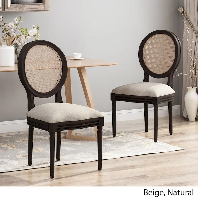 Govan Wooden Dining Chairs with Cushions (Set of 2) by Christopher Knight Home