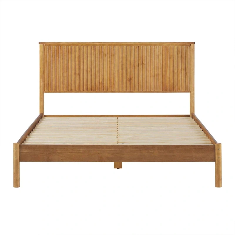 Transitional Solid Wood Queen Bed