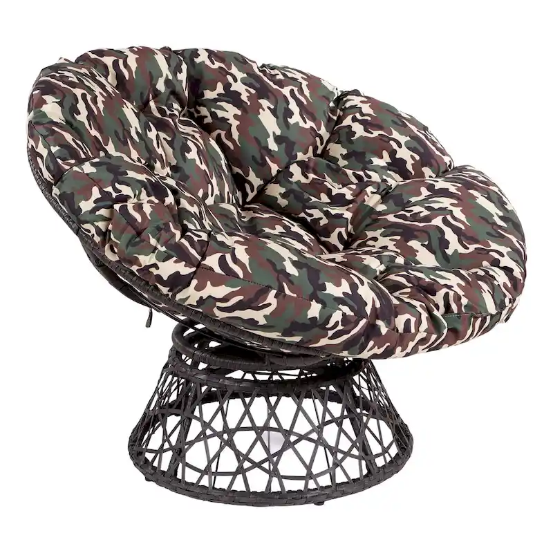 The Curated Nomad Avoca Woven Wicker Papasan Chair
