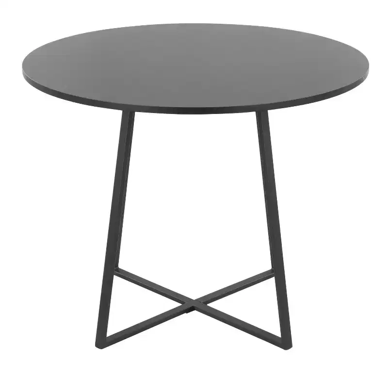 LumiSource Cosmo MDF Dining Table Black Metal/Black