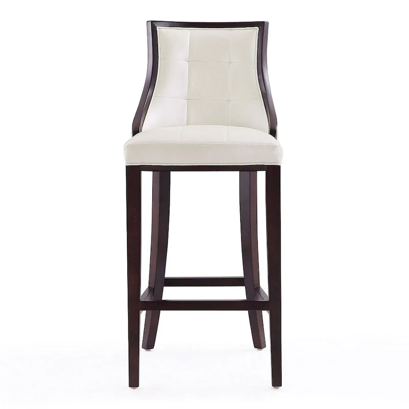 45 in. Walnut Beech Wood Bar Stool (Set of 2)