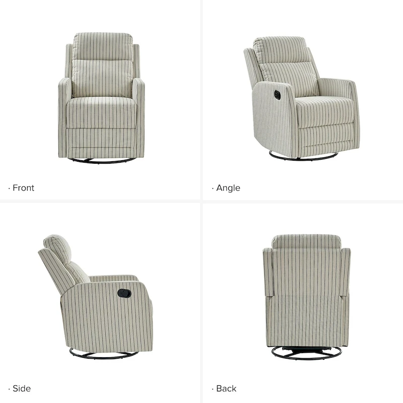 Diana Modern Polyester 360-degree Swivel Rocker Recliner by HULALA HOME