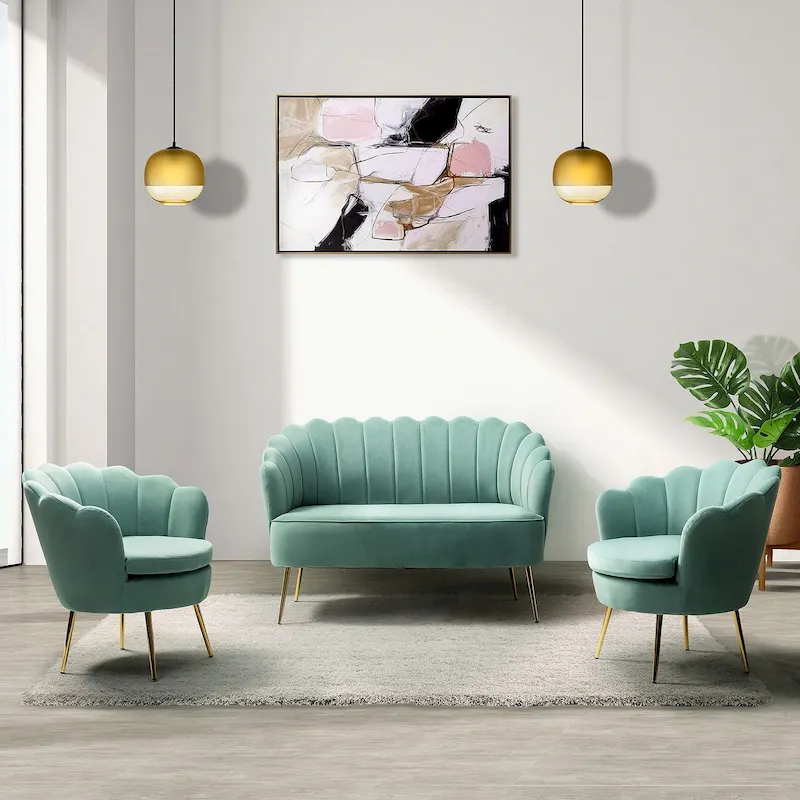 Xabier 52 in. 3 Piece Living Room Set by HULALA HOME