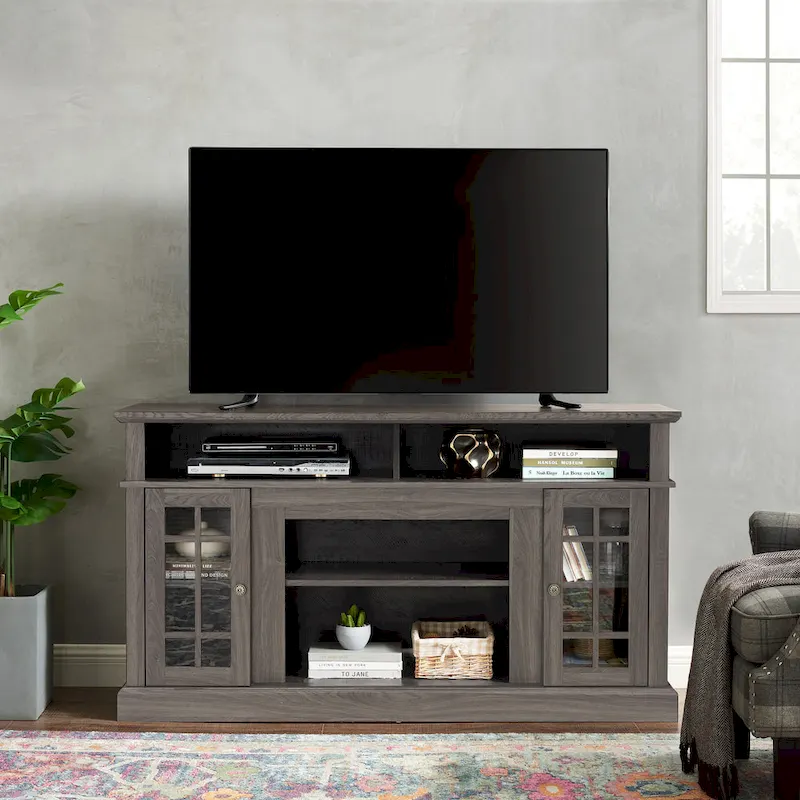 58 Classic TV Stand with Open & Closed Storage for TVs Up to 65