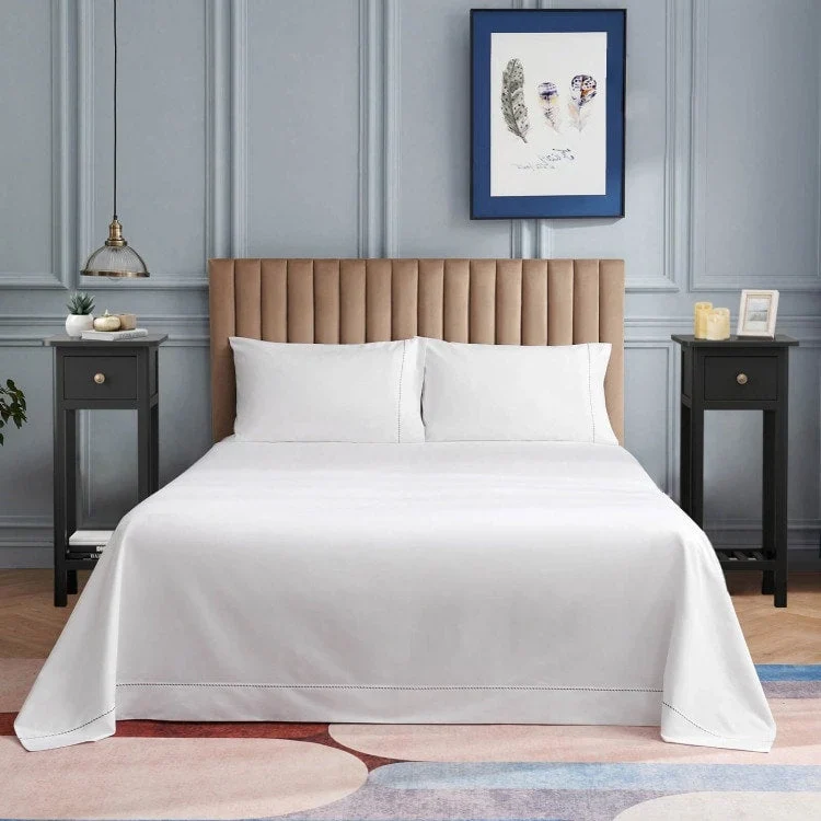 2-Tier Slim Rectangular Side Table - Black/White - Acacia Wood