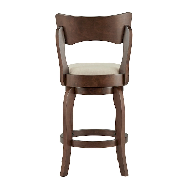 Lyla 24-inch Brown Counter Height Swivel Stool by iNSPIRE Q Classic