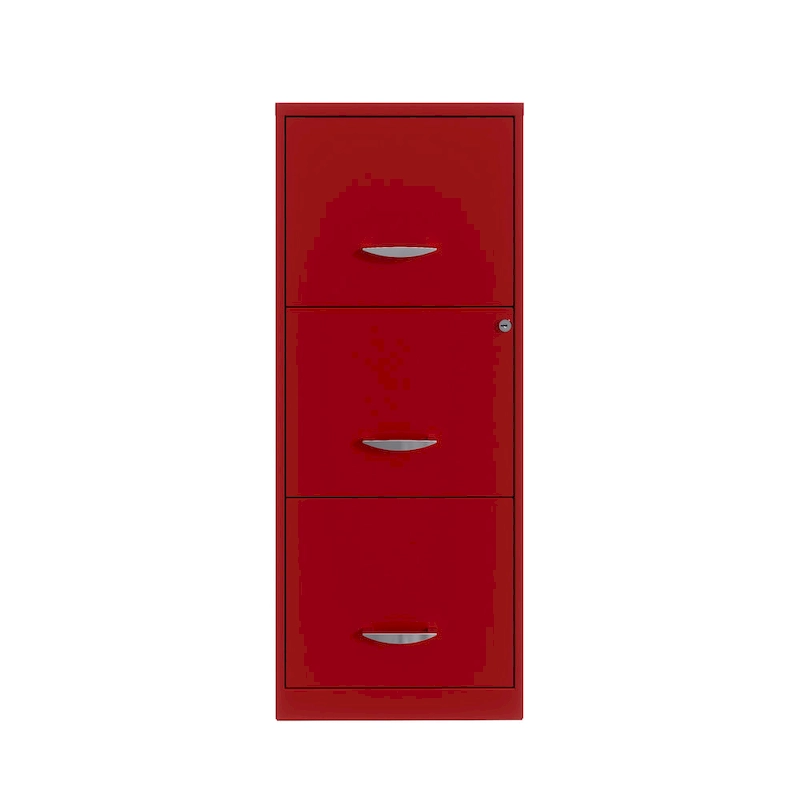 Space Solutions Lava Red 3-Drawer Vertical File Cabinet