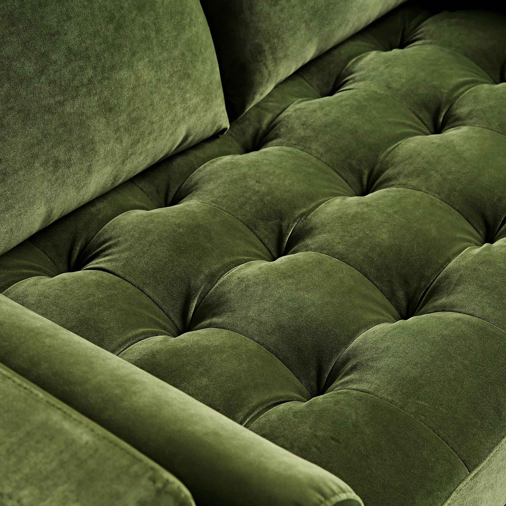 2-Seater Sofa, Moss Green Velvet