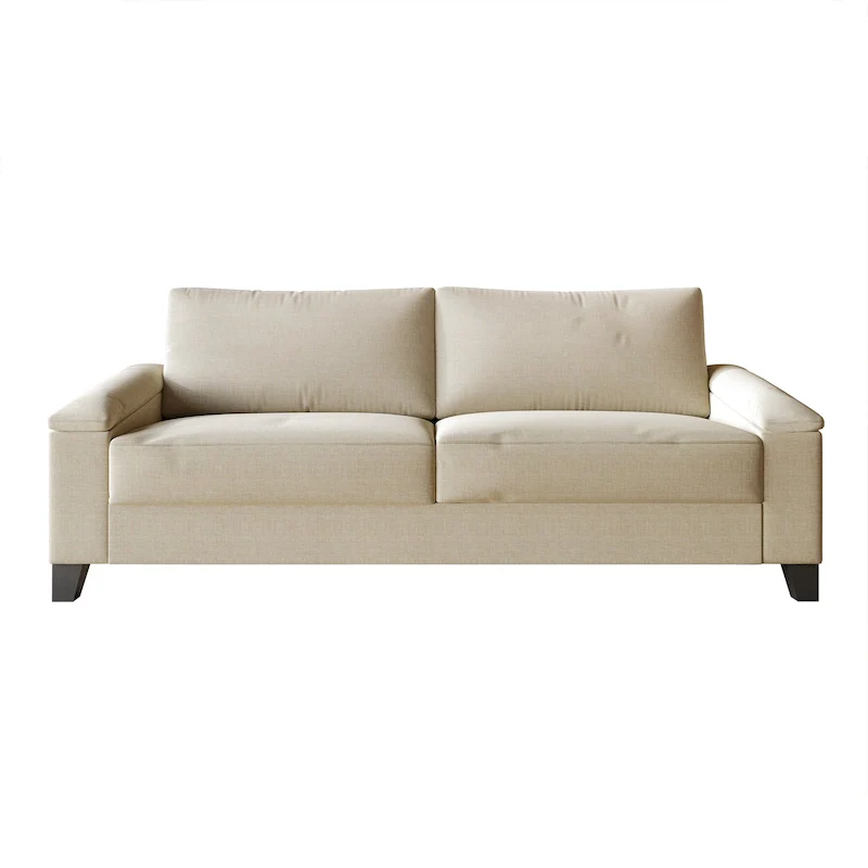2.5-Seater Linen Sofa - Available in Beige, Grey, Blue