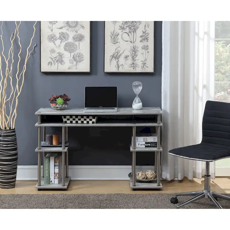 Designs2Go No Tools Student Desk with Shelves