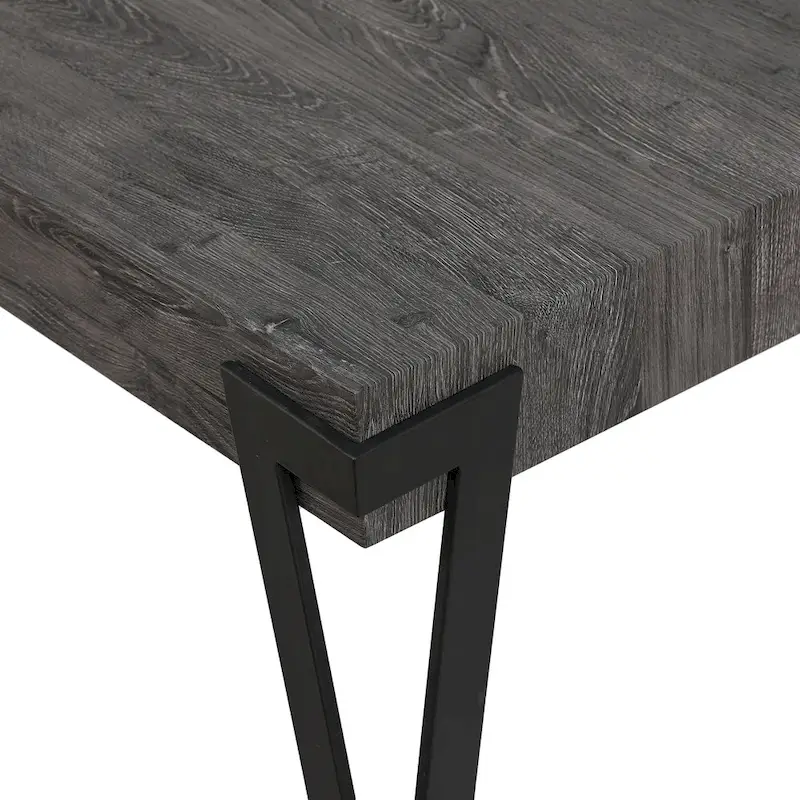 Industrial Coffee Table with Black Hairpin Legs – Grey Oak / Walnut, Modern Style