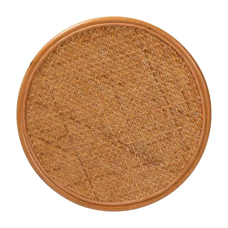 bali & pari Eldon Rattan Large End Table Light Honey