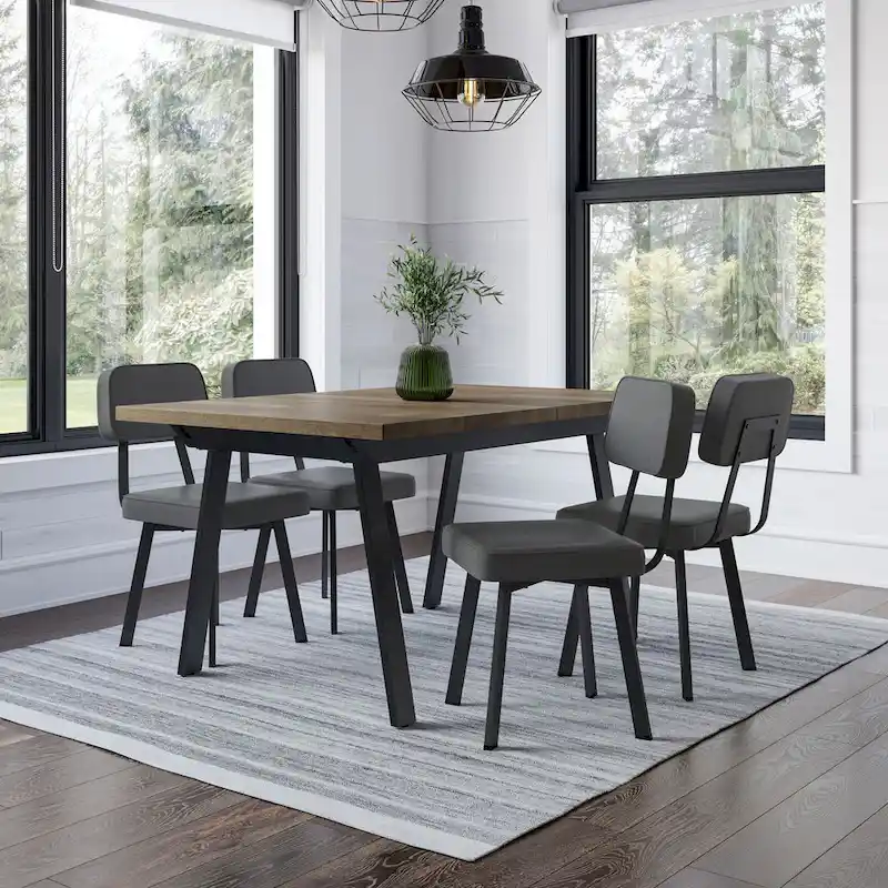 Amisco Clarkson Upholstered Dining Chair with Metal Legs