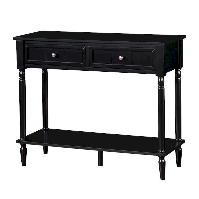 Convenience Concepts French Country 2 Drawer Hall Table with Shelf