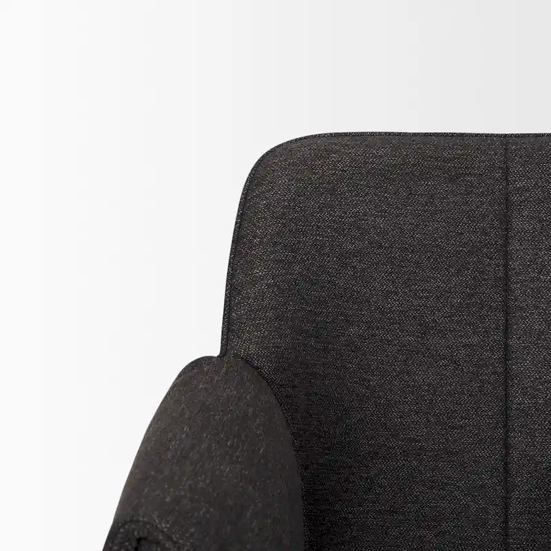 Brently Dining Chair w/ Cream Boucle Fabric & Matte Black Metal Legs