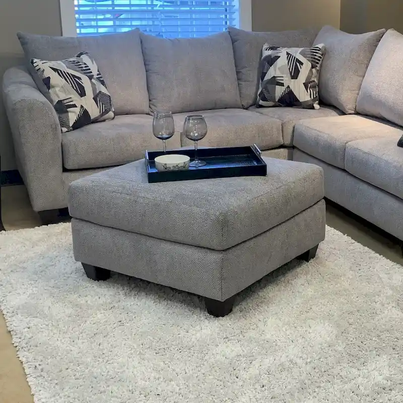 Roundhill Furniture Duleek 3-Piece Living Room Set, Herringbone Silver