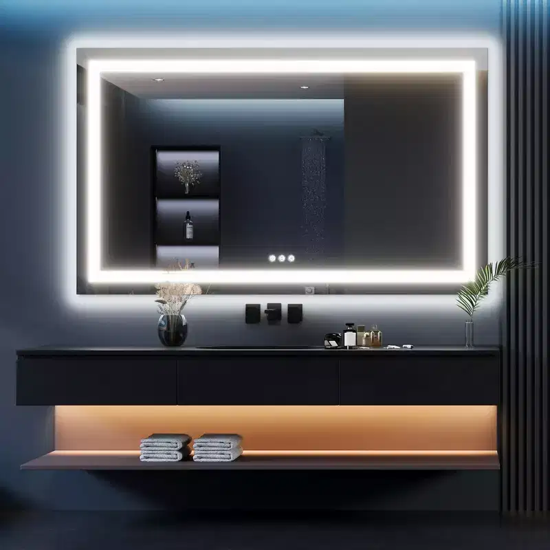 Bathroom Mirror , Anti-Fog Vanity Mirror with Color Changing Lights
