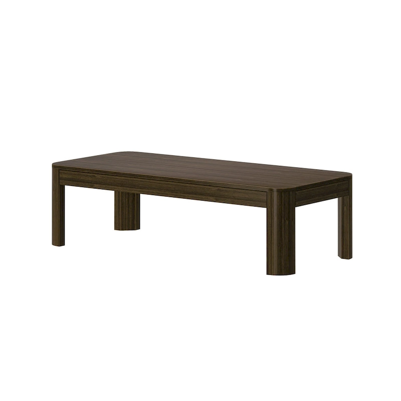 Plank and Beam Contour Curved Rectangular Coffee Table - 54