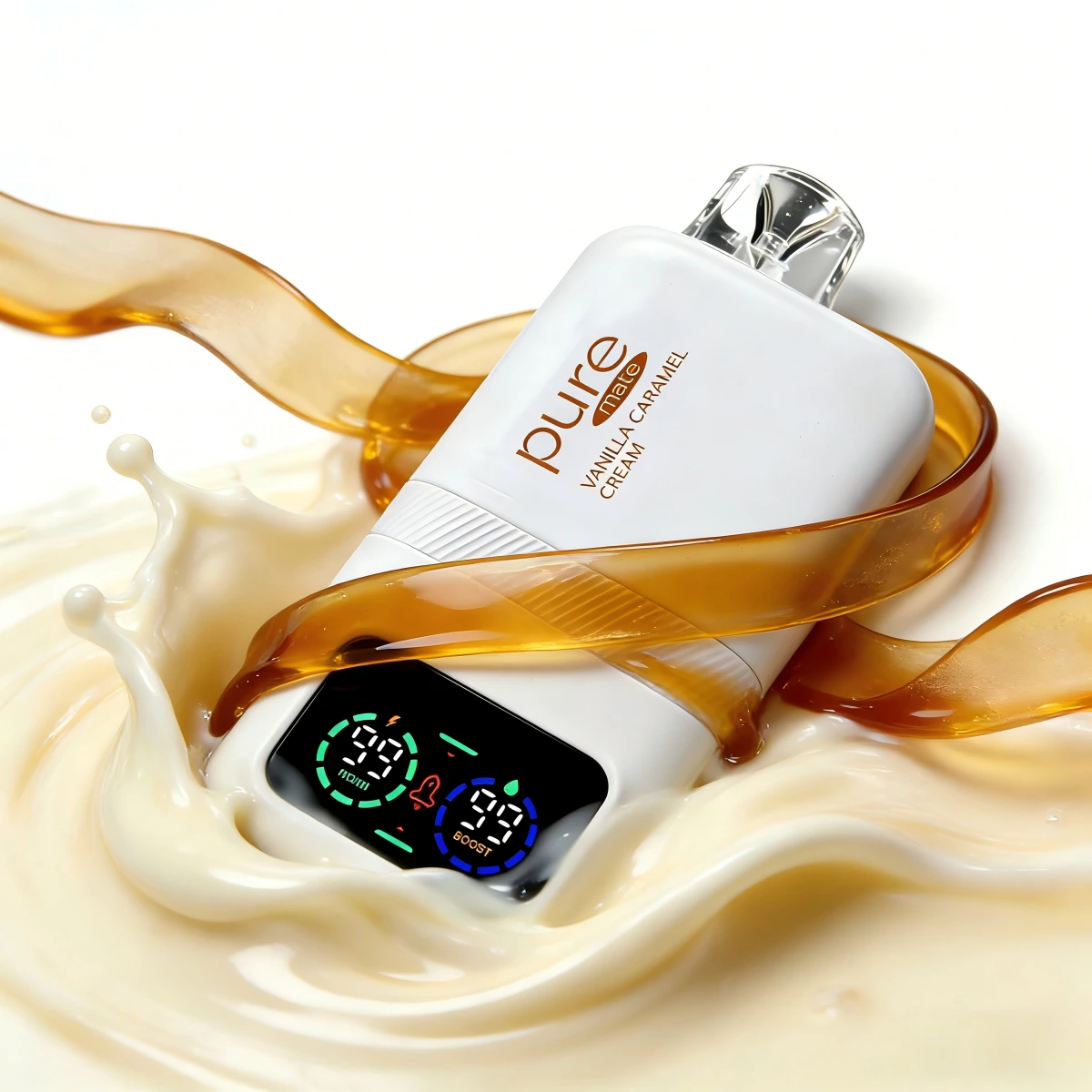 Pure Mate Sweet Vanilla Caramel Cream Dessert Flavor Vape - Guilt-Free Sugar-Free Vitamin Inhalation